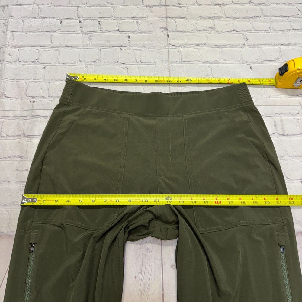 Athleta Brooklyn Mid Rise Ankle Utility Pants Size 14 Aspen Olive SP24 D132 -16 - Picture 2 of 16